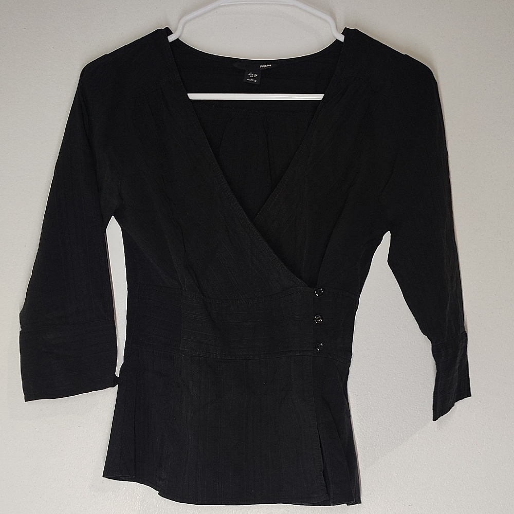 Black Women's Wrap Top